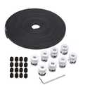 GT2 Timing Belt Pulley, 8pcs GT2 20Teeth Bore 5mm Timing Pulley Wheel with GT2 5 Meters Rubber Belt and Tensioner by YEEZUGO