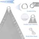 E&K Sunrise 10' x 13' Waterproof Sun Shade Sail Outdoor Rectangle Canopy Shade Cover UV Block for Pergola Patio Backyard Garden Deck (Light Gray)