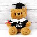 Plush Graduation Teddy Bear – Class Of 2024 With Cap And Gown – Soft Stuffed Animal Gift For Graduates, Black/Yellow