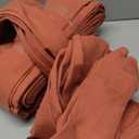 Extra Long Terracotta Linen Curtains 120 Inches Long Red Clay Farmhouse Rustic Curtain Light Filtering Semi Sheer Back Tab Pinch Pleat Curtain for Tall Ceiling Living Room 2 Panels Autumn Fall Decor (Firebrick)