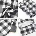 Womens Pajama Pants Comfy Plaid Lounge Pants Casual Stretch Sleepwear Bottoms with Pockets (Black)