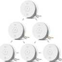 Hardwired Interconnected Smoke and Carbon Monoxide Detector Combo, 2 in 1 Smoke and CO Detector with 2 AA Batteries Back Up, AC Smoke and CO Alarm, Voice Alert, Self-Check, 6 Pack