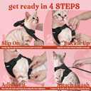 rabbitgoo Cat Harness and Leash for Walking, Escape Proof Soft Adjustable Vest Harnesses for Cats, Easy Control Breathable Reflective Strips Jacket, Black, M