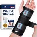 FEATOL Wrist Brace for Sprained Wrist, Wrist Support Brace Sleeping with Metal Splints Left Hand, X/ Small for Kids Women and Men, Adjustable Hand Support for Tendonitis, Arthritis, Injuries