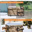 Indestructible Heated Cat House for Outside Cats Winter, 100% Weatherproof, Safe Escape Door, Insulated Outdoor Cat Shelter with Heater for Feral Barn Cat Kitty (Desert Camouflage, 13"x17"x12.6")