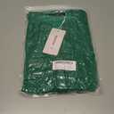 ZESICA Women's 2026 Fall Babydoll Peplum Tops V Neck Puff 3/4 Length Sleeve Shirts Dressy Casual Blouses (Green, S)