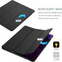 ProCase Smart Case for iPad Pro 12.9 2022/2021/2020/2018, Slim Stand Hard Back Shell Smart Cover for iPad Pro 12.9" 6th Gen/5th Gen/4th Gen/3rd Gen -Black