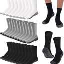 20 Pairs Crew Athletic Socks for Men Moisture Wicking Cushion Crew Socks for Sport Running Traveling