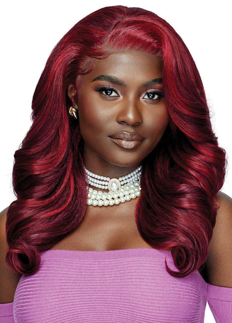 Outre Lace Front Wig - Perfect Hair Line 13X4 - Swoop Series - Swoop 2 (DRFF CARAMEL MOCHA)