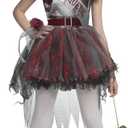 Spooktacular Creations Zombie Prom Queen Costume for Girls, Halloween Costumes for Kids, Zombie Princess Outfit for Girls (Large(10-12 yrs), Dark Red)