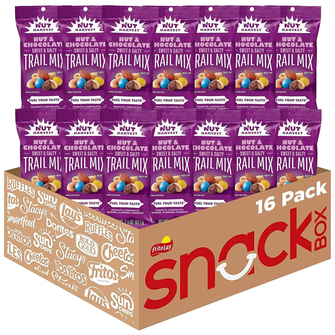 Nut Harvest, Nut & Chocolate Mix, 2.25 Ounce (Pack of 16) (EXP 03/09/27)
