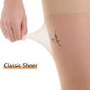 3 x MEME&WEWE 2 Pairs Tights for Women, Sheer Stockings for Women Pantyhose,20D High Waist No Rip Control Top Tight Pantyhose (S)