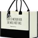 FORBIDDEN PAPER Christian Gifts for Women Tote Bag Inspirational Religious Gifts for Her Jesus Decor Shopping Travel Birthday Christmas Mom Sister Friend Coworker Bible Verse Handbag