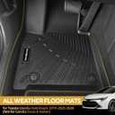 Naibeve Floor Mats for 2022-2025 2026 Jeep Wagoneer 8 Seats-All Weather for Jeep Wagoneer Floor Mats Liners (2nd Row Bench Seats) Cargo Liner Behind The 3rd Row Waterproof Interior Accessories