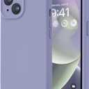 LOVE 3000 Designed for iPhone 14 Case, Premium Silicone with [Soft Anti-Scratch Microfiber Lining] Shockproof Protective Phone Case for Men Women Girls 6.1", Lavender Grey