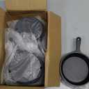 Cast Iron Mini Skillet, Round Pan, Mini Server, DIA 5.3inch, 6 Pcs, Black