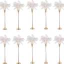 Height Versatile Gold Tall Vases for Centerpieces, Metal Trumpet Vases for Wedding Party Dinner Centerpiece, Road Lead for Anniversary Celebration Birthday (Gold, 10 x L)