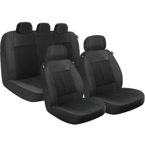 DICKIES 3-Piece Petersen Seat Covers, Vegan Leather Seat Covers for Cars, Trucks, SUVs  Black
