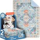 Washable Pee Pads for Dogs, 2 Pack Reusable Puppy Training Pads 40"x26" Super Absorbent Waterproof Dog Training Pads, NonSlip Potty Pads, Whelping Pads Litter Mat