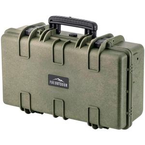 Monoprice Weatherproof Hard Case - 22in x 14in x 8in, OD Green with Customizable Foam, Shockproof, IP67 (20.3 Liter)