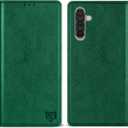 ZZXX for Samsung Galaxy A26 Wallet Case with [RFID Blocking] Card Slot Stand Strong Magnetic Leather Flip Fold Protective Phone Case for Samsung Galaxy A26 Case Wallet(Green-6.7 inch)