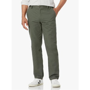 Amazon Essentials Men's Straight-Fit Wrinkle-Resistant Flat-Front Chino Pant, Dark Olive, 29W x 29L