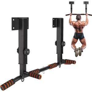 Pull Up Bar Wall Mounted: Wall Adjustable Joist Mount Pull Up Bar & Chin Up Bar for Home Gym Workout Strength Training Equipment