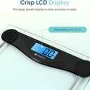 Etekcity Digital Body Weight Bathroom Scale, Large Blue LCD Backlight Display, High Precision Measurements, 6mm Tempered Glass, 400 Pounds, Black