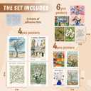 2 x Elegift Vintage Eclectic Wall Art Prints, Artsy Maximalist Decor Room Aesthetic, Gallery Wall Prints Posters for Bedroom, Dorm Wall Decor, (Multi Sizes, 8" X 10" Largest, Set of 14,Unframed)