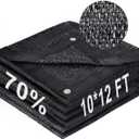 LOVE STORY 10x12FT 70% Black Shade Cloth Sun Shade Net with Grommets Sunblock Net Mesh Tarp for Garden,Plants Cover,Greenhouse and Patio (10FTx12FT)