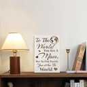 Wooden Box Sign Home Rustic Farmhouse Engrave Wood Block Plaque Office Desk Decor Sign for Shelf 5.9 x 9.0 Inches