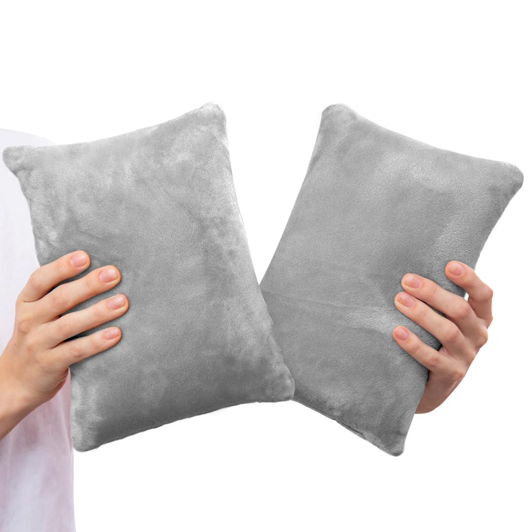 2 Grey Small Sized Pillows 11x6 Inch