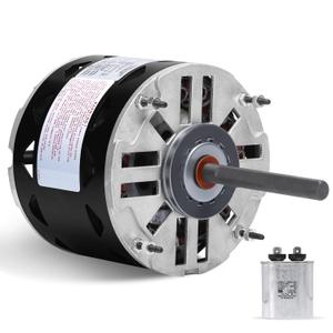 DL1036 Direct Drive Blower Motor - 1/3 HP, 1075 RPM, 3 Speed, 115 Volt, 4.9 Amp, 48 Frame Sleeve Bearing Compatible with A.O. Smith/Century/GE/Fasco/Emerson/Franklin/Dayton/Universal Electric/Fedders