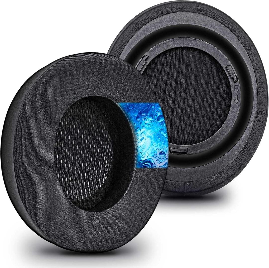 Oval Shape Virtuoso XT Cooling Gel Earpads for Virtuoso RGB Wireless, SE & XT Headsets - Softer Memory Foam, Added Thickness, Black