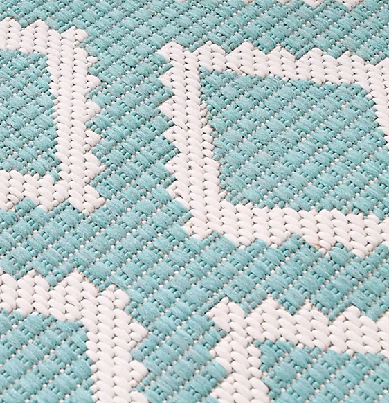 Carmel Indoor/Outdoor Power Loomed Synthetic Blend Low Profile Area Rug (4'10"x7'6"(150x23)