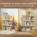 2 Cube Organizer Bookshelves DIY Variable Stackable Cube Storage Organizer for Kid Bedroom,Living Room,Small Bookshelf White