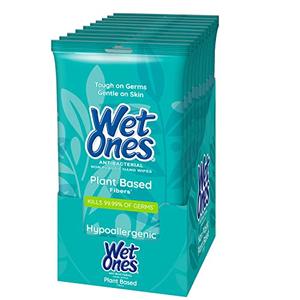 Wet Ones Plant Based Antibacterial Hand Wipes - Travel Wipes, 20 ct. (10 pack)