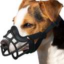 BARKLESS Dog Muzzle, Basket Muzzle Anti Biting Chewing, Sturdy Lightweight Cage Mouth Cover for Small Medium Large Sized Dogs, Allows Panting Drinking, Suitable for Grooming Trimming Training