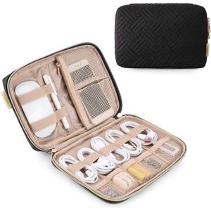 BAGSMART Electronics Organizer Case, Cord & Cable Organizer, Tech Travel Essentials, Women's Black Accessory