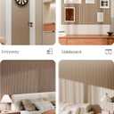 Bumusty Large Cork Board Alternative-36 x 24" Felt Bulletin Board Tiles, with 30 Pushpins, 40 Adhesive Tabs, Fine-Stripe 6-Pack, Cork Boards for Office Push Pin Board Felt Board-Taupe