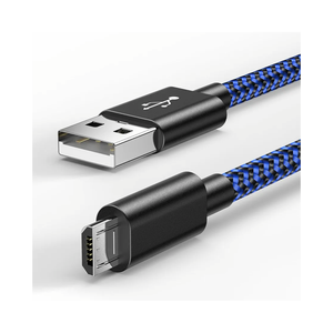 6amLifestyle 16 FT PS4 Controller Charger Charging Cable, Nylon Braided Extra Long Micro USB 2.0 High Speed Data Sync Cord Compatible for Playstaion 4, PS4 Slim/Pro, Xbox One S/X Controller, Blue, 3 Pack