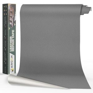 Leather Repair Tape, 23.6x79 inch Leather Patches for Furniture, Self Adhesive Leather Repair Patch for Sofas, Couches, Leather Covers, Seats, Chairs, Vinyl Repair Tape Light Gray