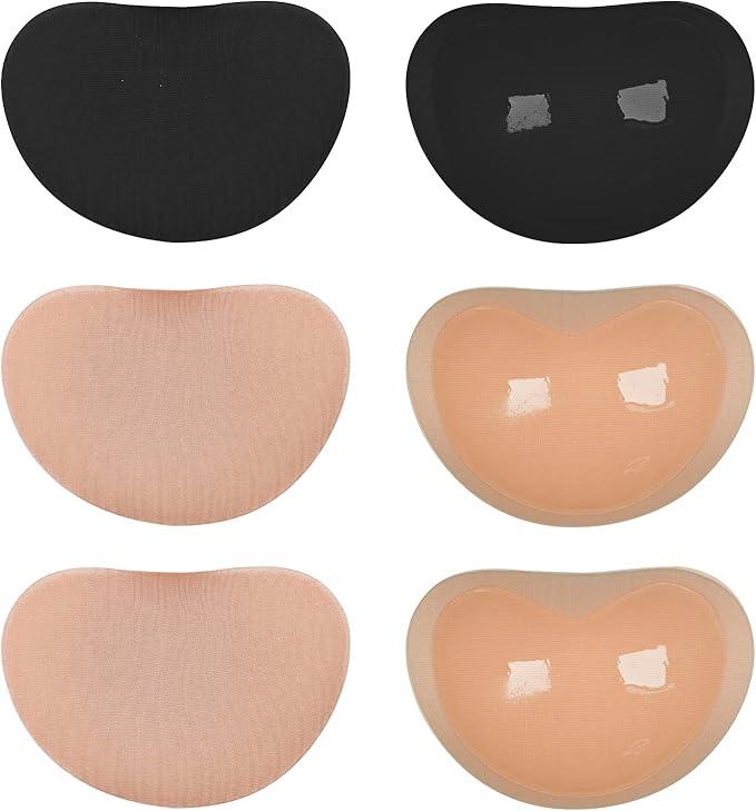 TopBine Silicone Bra Inserts Self-Adhesive Bra Pads Inserts Removable Sticky Breast Enhancer Pads Breast Lifter For Women, 1Pair, Nude