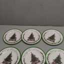 6 Pcs Christmas Melamine Plates Dinner Salad Plates Xmas Tree Dinnerware Xmas Wreath Dishes Holiday Tableware for Dessert Salad Appetizer Birthday Party(Christmas Tree,10 Inches)