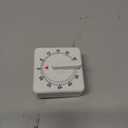 White Timer Clock Square 60-Minute Mechanical Kitchen Timer Wind up Visual Cooking Clock with Loud Alarm No Batteries Required Ideal for Cooking Baking and Kitchen