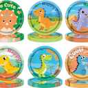 60 Pcs Dinosaur Color Paper Plates - Exciting for Dinasour Birthday Party Decorations! Enjoy Cartoon Dessert Disposable Dinnerware for Boys & Girls Theme Party Supplies!