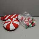 3 Pcs Christmas Pillows Decorative Throw Pillows Candy Merry Christmas Tree Stuffed Wool Soft Xmas Plush Cushion for Sofa Couch Bedroom Living Room (Red)