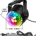 Apeocose 2-Pack Disco Ball Party Lights Sound Activated with Remote Control, 12 Modes Strobe Stage DJ Lights for Home Room Karaoke Dance Party Supplies Birthday Party Decorations White Elephant Gifts