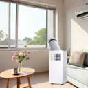 Portable Air Conditioner Window Unit Kit with Hose Universal Adjustable Seal Plate Vent Kit AC Hose Insulation Sleeve Fit 5.9" Diameter Sliding AC Vent Kit for Vertical/Horizontal Window