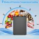 COWSAR 2.6 Cu.Ft Mini Fridge with Freezer, Quiet Reversible Door Compact Refrigerator, Small Refrigerator with 2 Removable Shelves, Adjustable Thermostat, for Office, Bedroom, Dorm, Black, 2.58 Cu.Ft